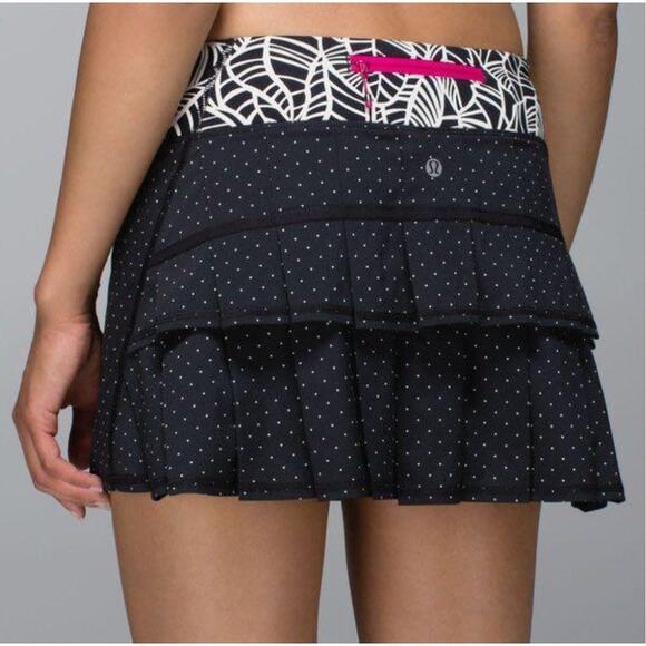 lululemon athletica Pants - lululemon Run: Pace Setter Skirt Polka Dot Tennis Skort Sweet Spot Womens Size 6